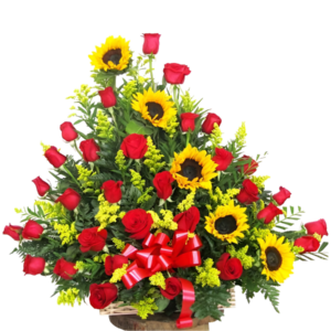 Rosas y Girasoles