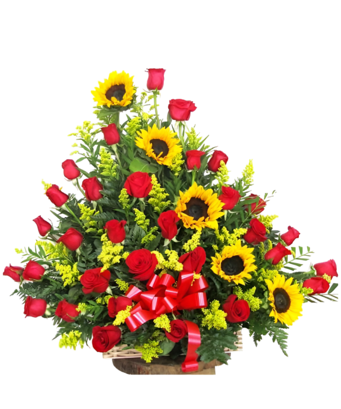 Rosas y Girasoles
