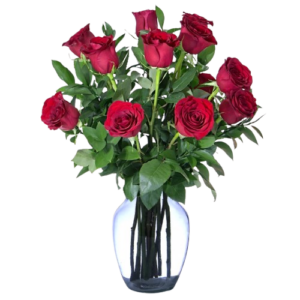 Jarrón de rosas pequeño